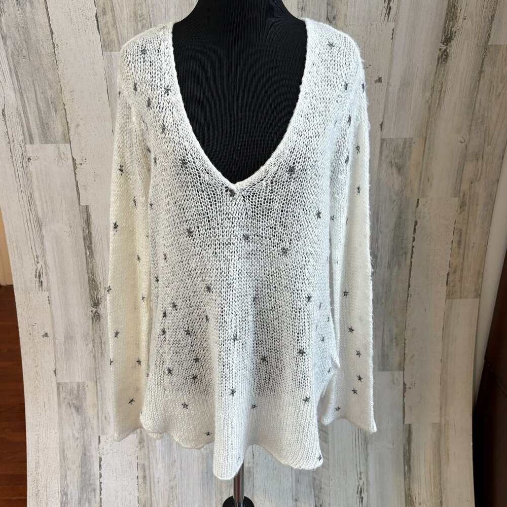 CLEARANCE! Wooden Ships Women's Size XS/Small Sheer Lightweight V-Neck Sweater